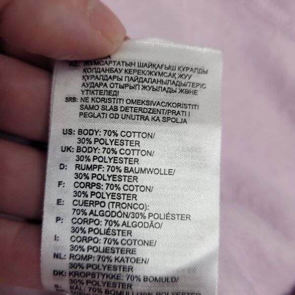 ADIDAS sweatshirt aeropink colorblock‎ boxy crop top S - Picture 8 of 12